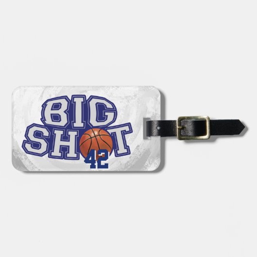 Big Shot Basketball Bagagelabel (Voorkant horizontaal)