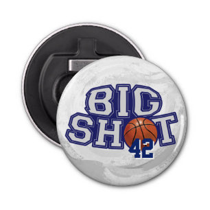 Big Shot Basketball Button Flesopener