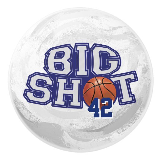 Big Shot Basketball Keramische Knop (Voorkant)