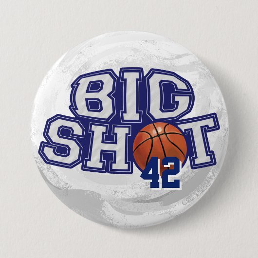 Big Shot Basketball Ronde Button 7,6 Cm (Voorkant)