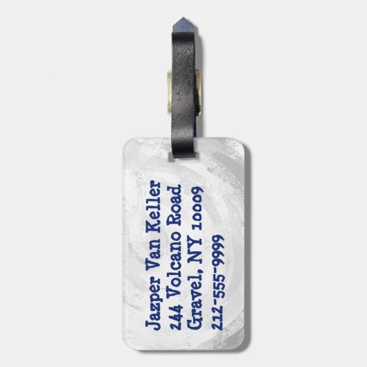 Big Shot Soccerball Bagagelabel (Achterkant verticaal)