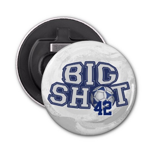 Big Shot Soccerball Button Flesopener (Voorkant)