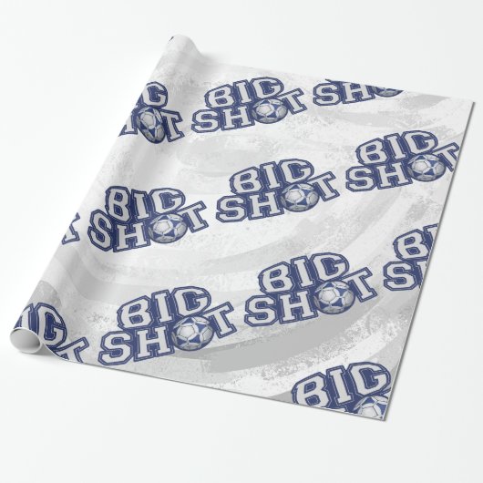 Big Shot Soccerball Cadeaupapier (Uitgerold)