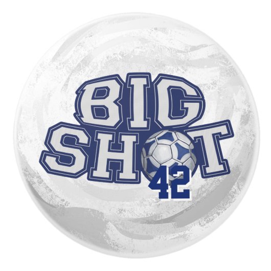 Big Shot Soccerball Keramische Knop (Voorkant)