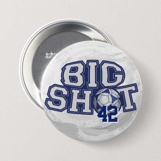 Big Shot Soccerball Ronde Button 7,6 Cm (Voorkant /achterkant)