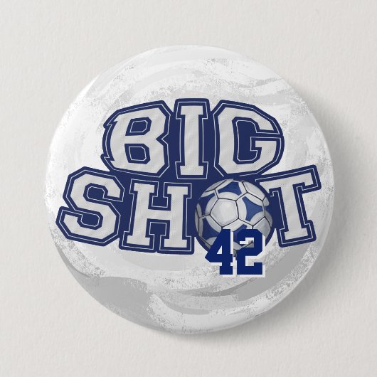 Big Shot Soccerball Ronde Button 7,6 Cm (Voorkant)