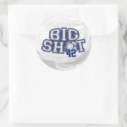 Big Shot Soccerball Ronde Sticker (Tas)