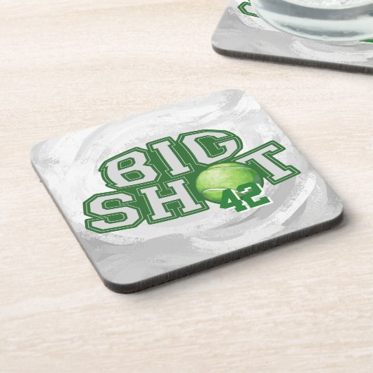 Big Shot Tennis Ball Bier Onderzetter (Linkerzijde)