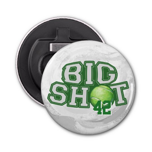Big Shot Tennis Ball Button Flesopener (Voorkant)