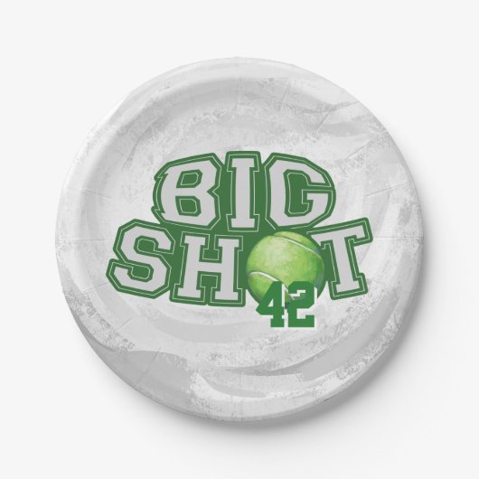 Big Shot Tennis Ball Papieren Bordje (Voorkant)