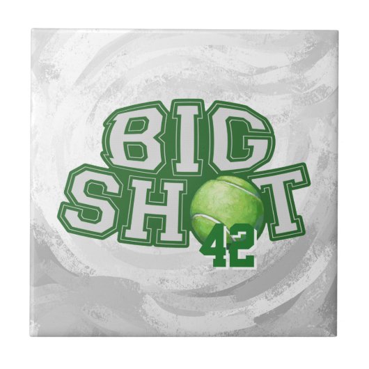 Big Shot Tennis Ball Tegeltje (Voorkant)