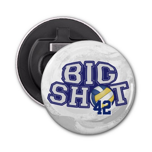 Big Shot Volleyball Button Flesopener (Voorkant)