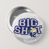 Big Shot Volleyball Ronde Button 7,6 Cm (Voorkant /achterkant)