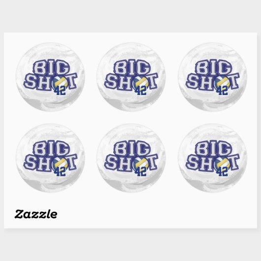 Big Shot Volleyball Ronde Sticker (Vel)