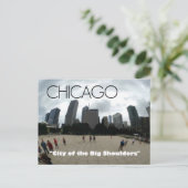 "Big Shoulders" Chicago—Sandburg-themed postcard Briefkaart (Staand voorkant)