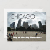 "Big Shoulders" Chicago—Sandburg-themed postcard Briefkaart (Voorkant / Achterkant)
