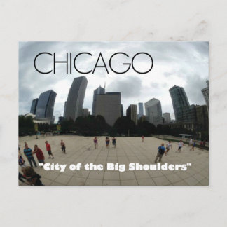 "Big Shoulders" Chicago—Sandburg-themed postcard Briefkaart