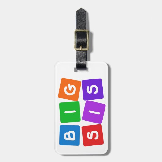 Big Sis bagagelabel (Voorkant verticaal)