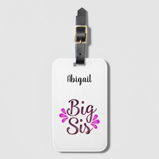 Big Sis Bagagelabel (Voorkant (verticaal))
