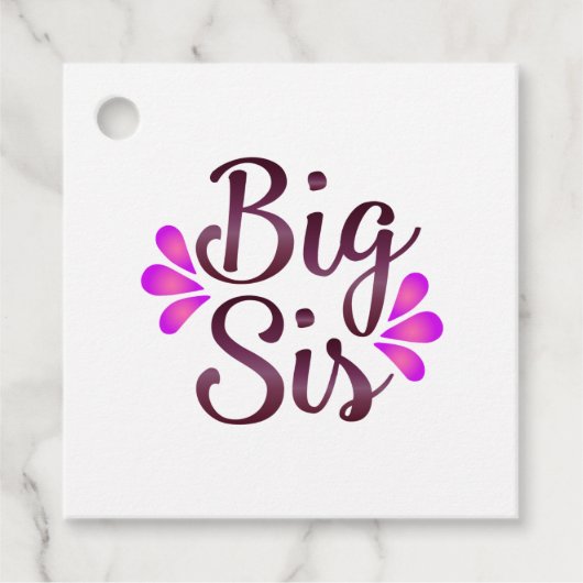 Big Sis Bedankjes Labels (Voorkant)