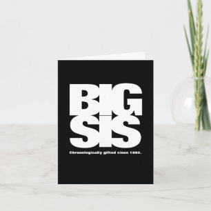 Big Sis: chronologisch geschetst sinds [jaar] Kaart