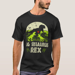 Big Sis Dinosaur T Rex Big Sissaurus 2 Kinder fami T-shirt