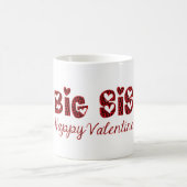 Big Sis Happy Valentijn Cute Cupid Typografie Koffiemok (Center)