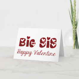 Big Sis I Love You Cute Cupid Typography Valentijn Feestdagen Kaart