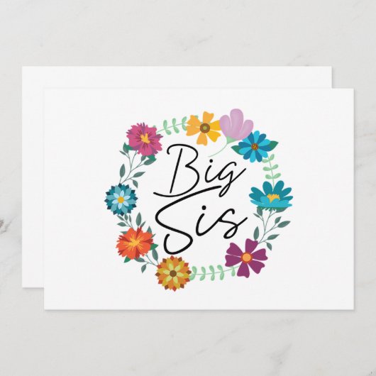 BIG SIS KAART (Voorkant / Achterkant)