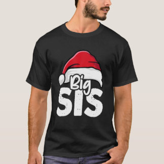 Big Sis Kerstoudere zuster Santa Hat Girls X-M T-shirt