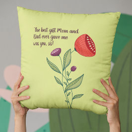 Big Sis Little Sister Sweet Quote Wilde Flowers Kussen