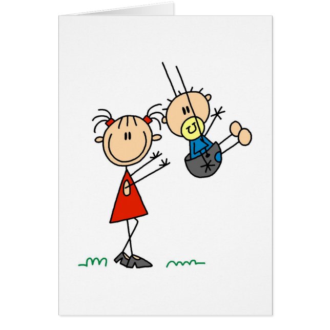 Big Sis met Little Brother Cards en Stickers (Voorkant)