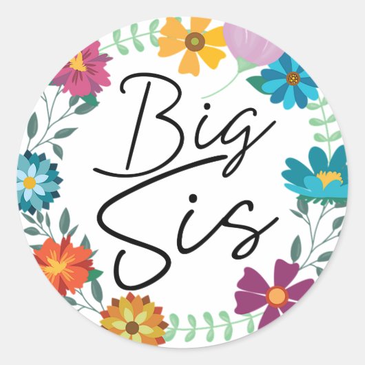 BIG SIS RONDE STICKER (Voorkant)