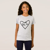 Big Sis Sister Kinder Script Arrow Heart Boho T-shirt (Voorkant volledig)