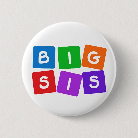 Big Sis-toets Ronde Button 5,7 Cm (Voorkant)