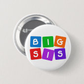 Big Sis-toets Ronde Button 5,7 Cm (Voorkant /achterkant)