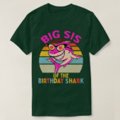 Big Sis van de Shark Birthday Zuster Matching Fami T-shirt (Design voorkant)