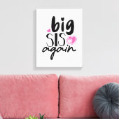 Big Sis weer Canvas Afdruk (Insitu (Woonkamer))