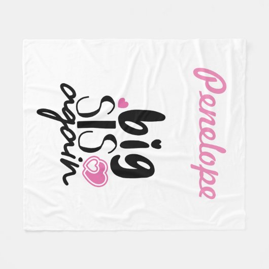 Big Sis weer Fleece Deken (Voorkant (Horizontaal))