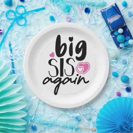 Big Sis weer Papieren Bordje (Feest)