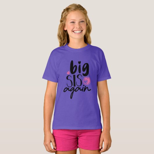 Big Sis weer T-shirt (Voorkant volledig)