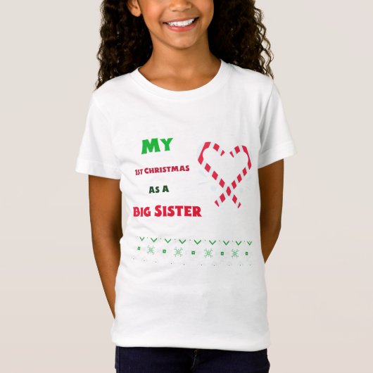 Big Sister 1st Christmas T-shirt (Voorkant)