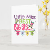 Big Sister 2024 - Little Miss Best Big Sis Kaart (Gele Bloem)