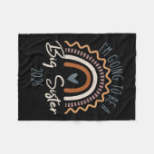 Big Sister 2026 Girls Rainbow Big Sis Sibling  Fleece Deken (Voorkant (Horizontaal))