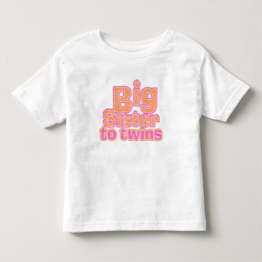 Big Sister aan Twins Kinder Shirts (Voorkant)