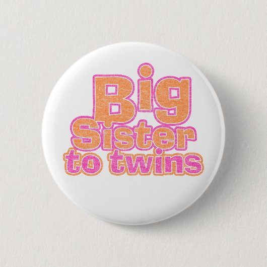 Big Sister aan Twins Ronde Button 5,7 Cm (Voorkant)