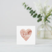 Big Sister Abstract Heart Enclosure Card  Informatiekaartje (Staand voorkant)