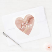 Big Sister Abstract Heart Sticker – Sibling Gift (Envelop)