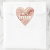 Big Sister Abstract Heart Sticker – Sibling Gift (Tas)