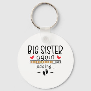 Big Sister Again 2026 Baby 3 Zwangerschapsaankondi Sleutelhanger